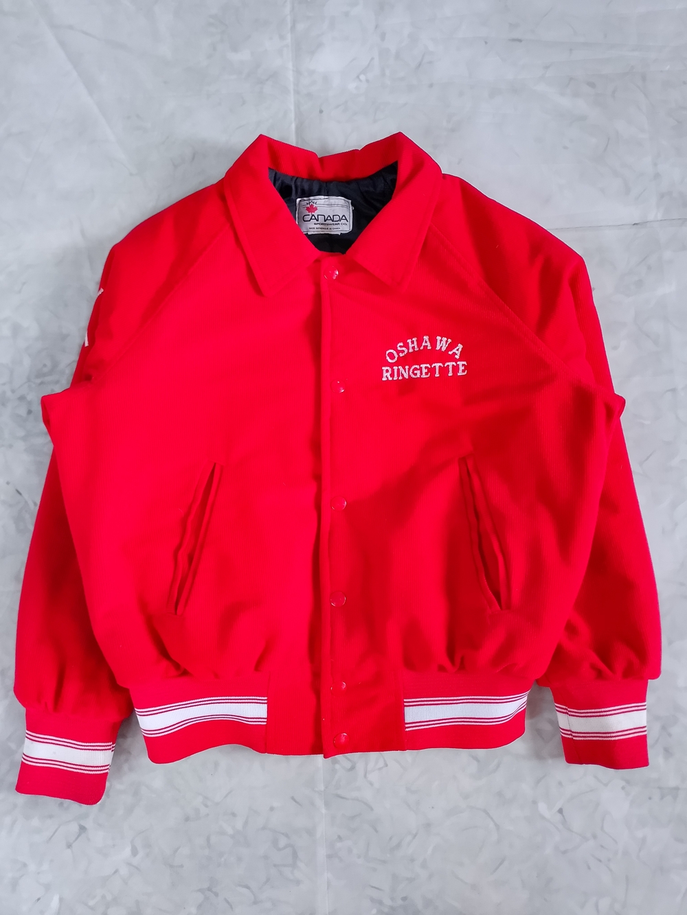 Vintage Red Oshawa Ringette Jacket